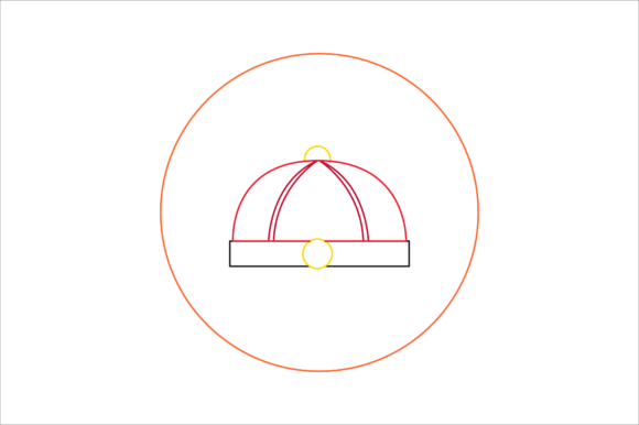 Chinese New Year Icon Cap Color Line: Festive Vector Assets for Designers