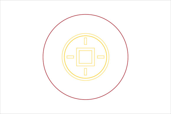 Chinese New Year Icon Coin Color Line: Festive Vector Graphics