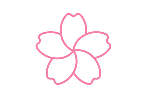Chinese New Year Icon Sakura Line Color: A Festive Design Asset