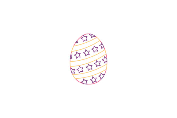 Easter Egg Purple Star Color Line: A Font for Bold Design