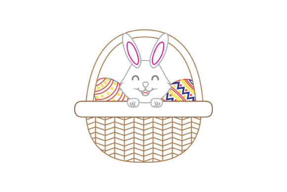 Easter Rabbit Basket Color Line: A Playful Asset for Your Projects