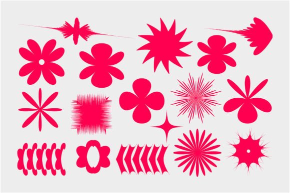 Flower Icon: A Bold Black Color Flower Shape