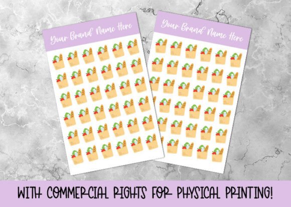 Groceries Color Planner Sticker Sheet: Organize with Style