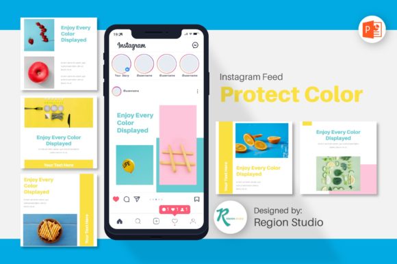 Protect Color: Vibrant Instagram Feed Templates for Your Brand