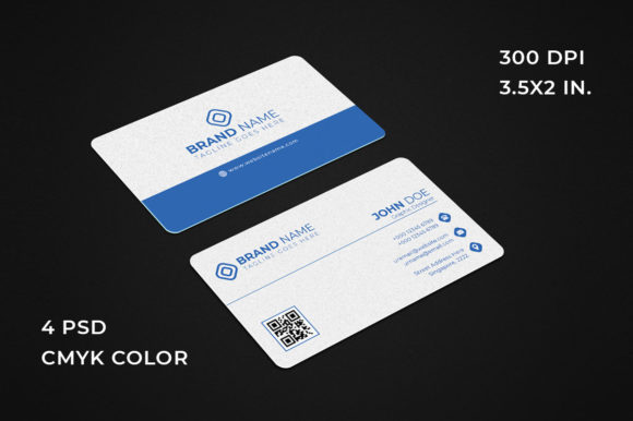 Simple Business Card 4 Color Variation: A Modern Template