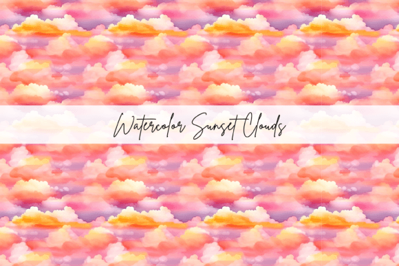 Unlocking Creativity: The Watercolour Sunset Sky Repeating Pattern