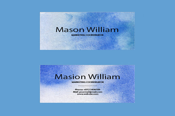 Water Color Business Card Design: Stand Out with Simple Elegance